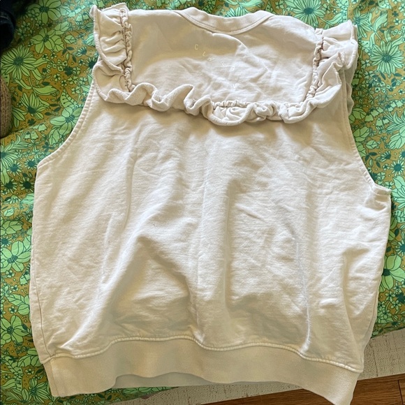 Chic Ivory Ruffle Blouse - Picture 3 of 5